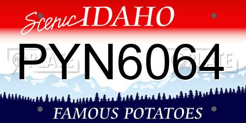 PYN6064 Idaho License Plate