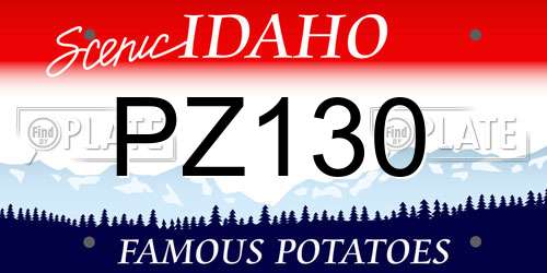 PZ130 Idaho License Plate