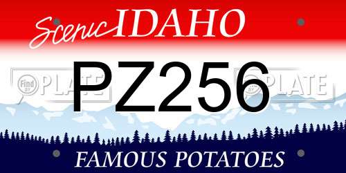 PZ256 Idaho License Plate