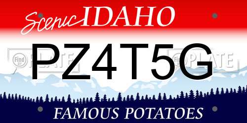 PZ4T5G Idaho License Plate