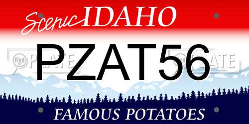 PZAT56 Idaho License Plate