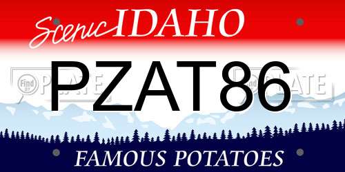 PZAT86 Idaho License Plate