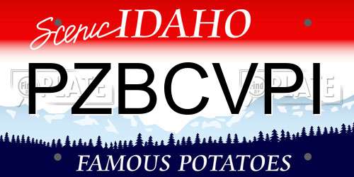 PZBCVPI Idaho License Plate