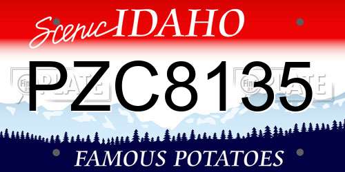 PZC8135 Idaho License Plate