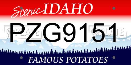 PZG9151 Idaho License Plate