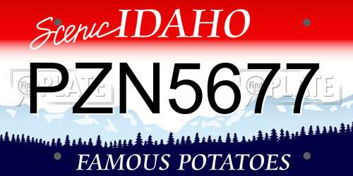 PZN5677 Idaho License Plate