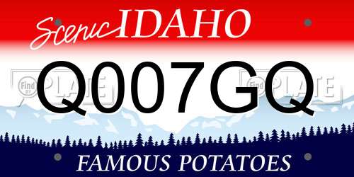 Q007GQ Idaho License Plate