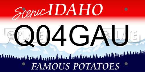 Q04GAU Idaho License Plate