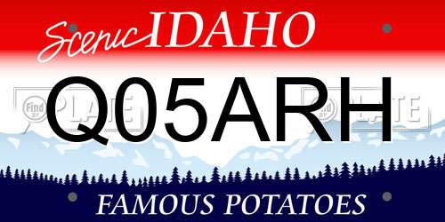 Q05ARH Idaho License Plate