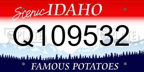 Q109532 Idaho License Plate