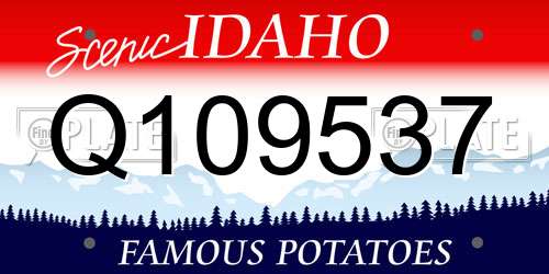 Q109537 Idaho License Plate