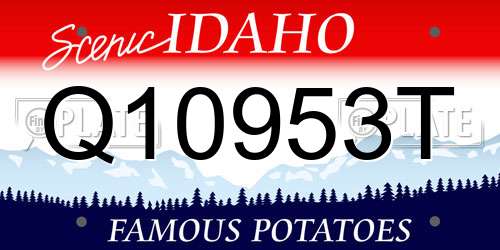 Q10953T Idaho License Plate
