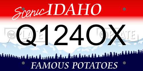 Q124OX Idaho License Plate