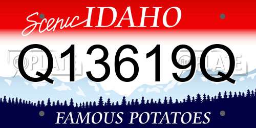 Q13619Q Idaho License Plate