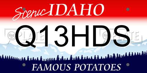 Q13HDS Idaho License Plate