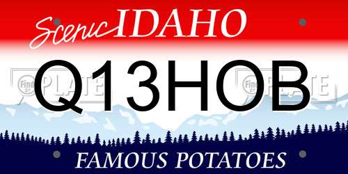 Q13HOB Idaho License Plate