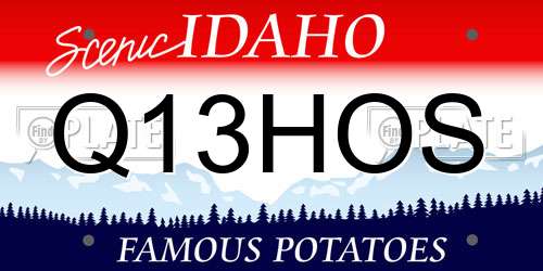 Q13HOS Idaho License Plate