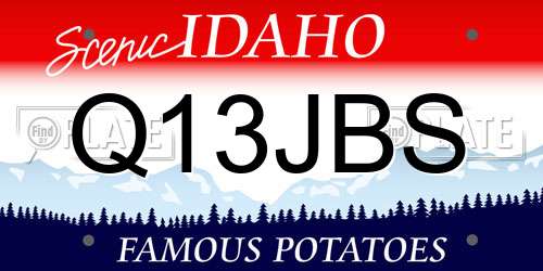 Q13JBS Idaho License Plate
