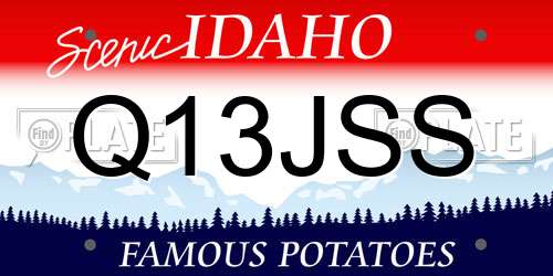Q13JSS Idaho License Plate