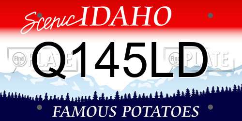 Q145LD Idaho License Plate