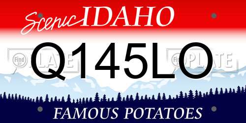 Q145LO Idaho License Plate