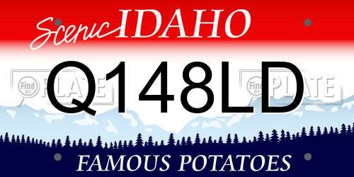 Q148LD Idaho License Plate