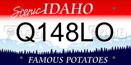 Q148LO Idaho License Plate