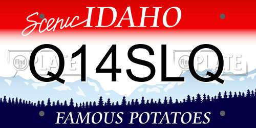 Q14SLQ Idaho License Plate