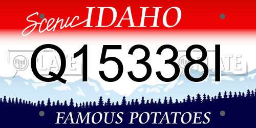 Q15338I Idaho License Plate