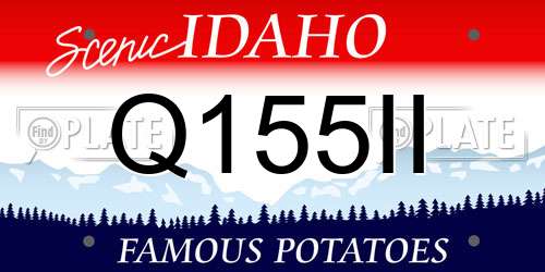 Q155II Idaho License Plate