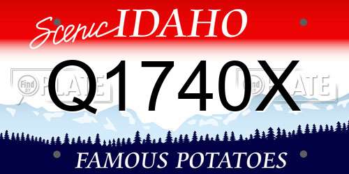Q1740X Idaho License Plate