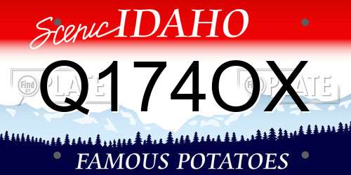 Q174OX Idaho License Plate