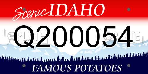 Q200054 Idaho License Plate