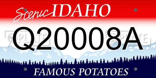 Q20008A Idaho License Plate