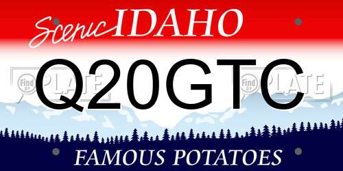 Q20GTC Idaho License Plate