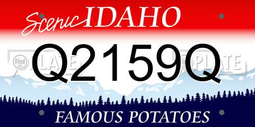 Q2159Q Idaho License Plate