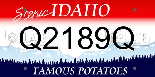 Q2189Q Idaho License Plate