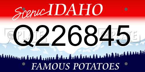 Q226845 Idaho License Plate