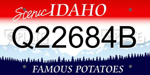 Q22684B Idaho License Plate