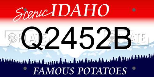 Q2452B Idaho License Plate