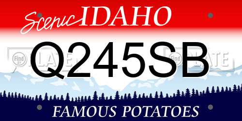 Q245SB Idaho License Plate