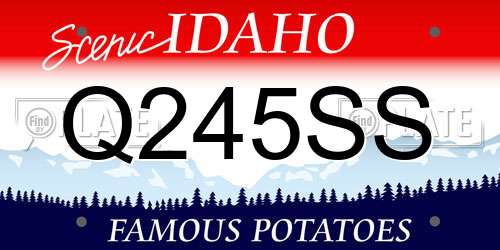 Q245SS Idaho License Plate