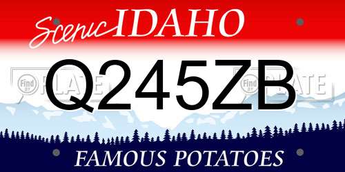 Q245ZB Idaho License Plate