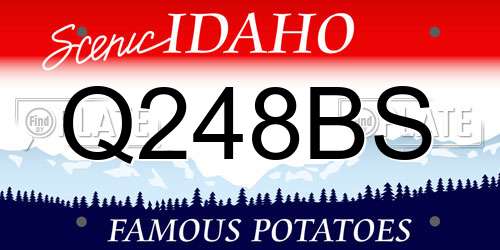 Q248BS Idaho License Plate
