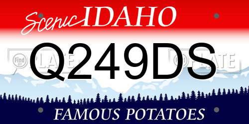 Q249DS Idaho License Plate