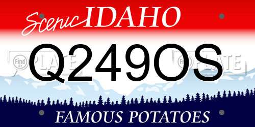 Q249OS Idaho License Plate