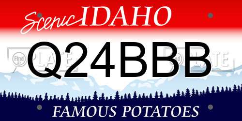 Q24BBB Idaho License Plate