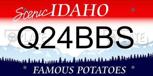Q24BBS Idaho License Plate
