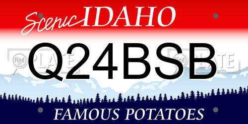 Q24BSB Idaho License Plate