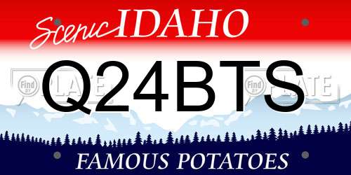Q24BTS Idaho License Plate